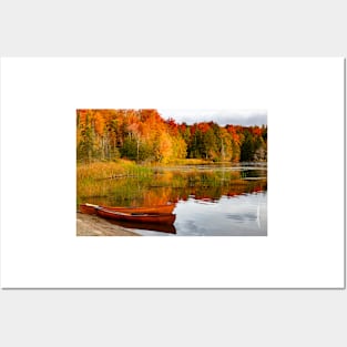 Kent Pond Morning Canoes Posters and Art